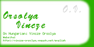 orsolya vincze business card